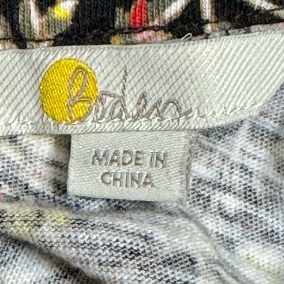 Boden Floral Print High Neck Short Sleeve Knee Length Cotton Dress Size 6L - Picture 10 of 13